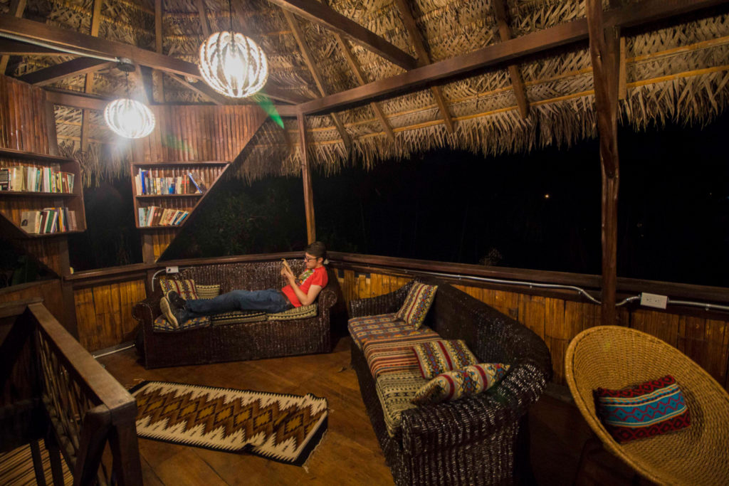 Chilling at a the most unique amazon lodge in Ecuador