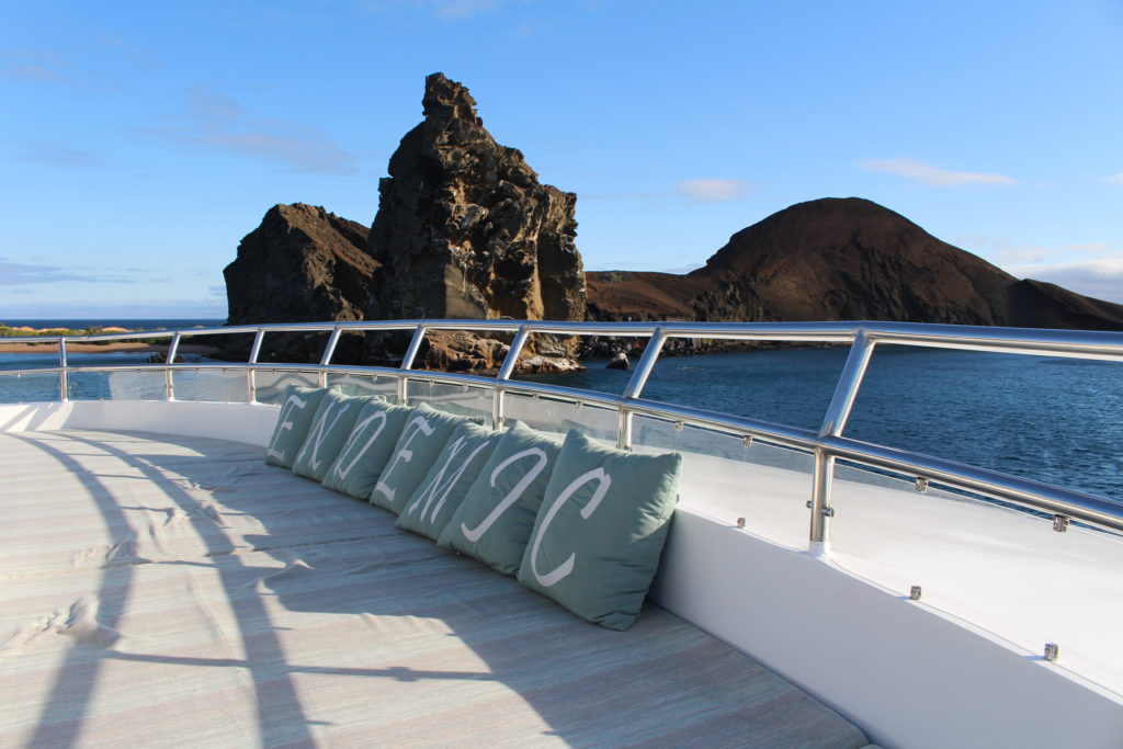Beautifully decorated Skydeck onboard the best Galapagos Luxury Expedition - Endemic