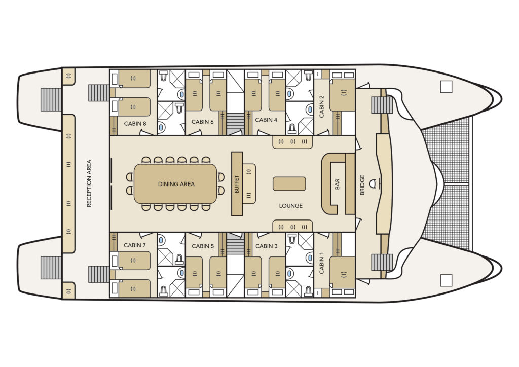 Archipel II Main Deck Plan