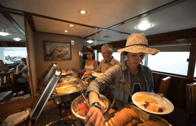 Great food onboard a budget friendly Galapagos cruise